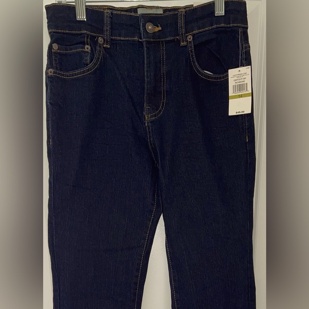 Lucky Brand Youth New Size 14 Classic Straight Leg Dark Wash Jeans New With Tag